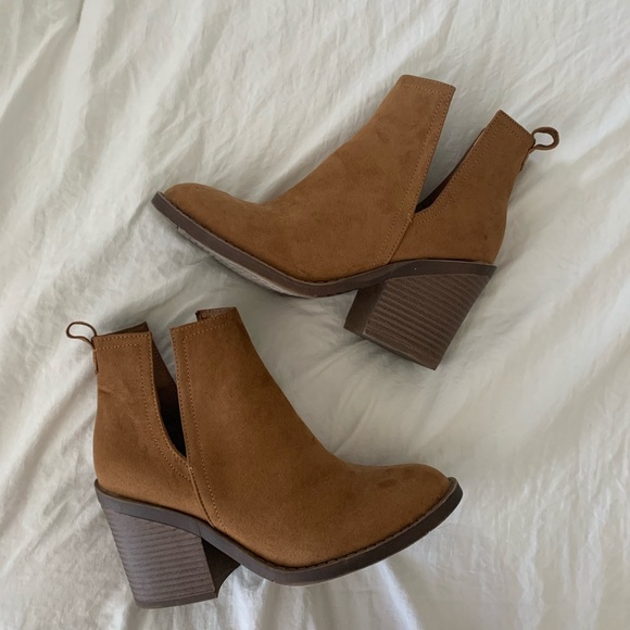 Target Camel Suede Booties - Picture 1 of 5